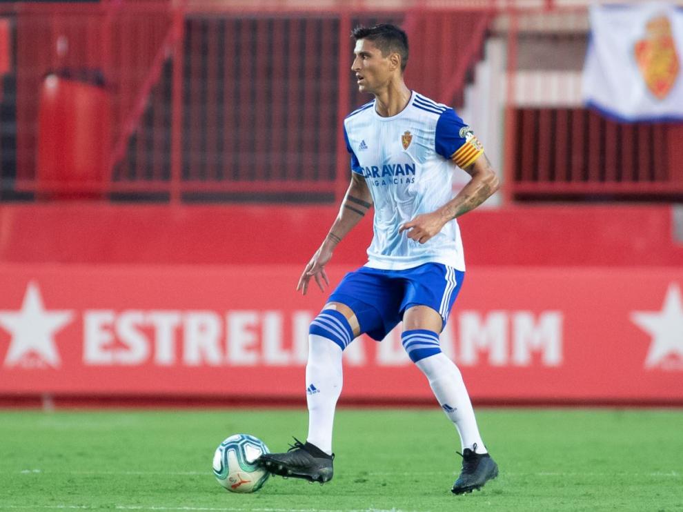 Grippo, el pasado sábado en el Nou Estadi de Tarragona, donde reapareció 9 meses después de haberse roto la rodilla derecha.
