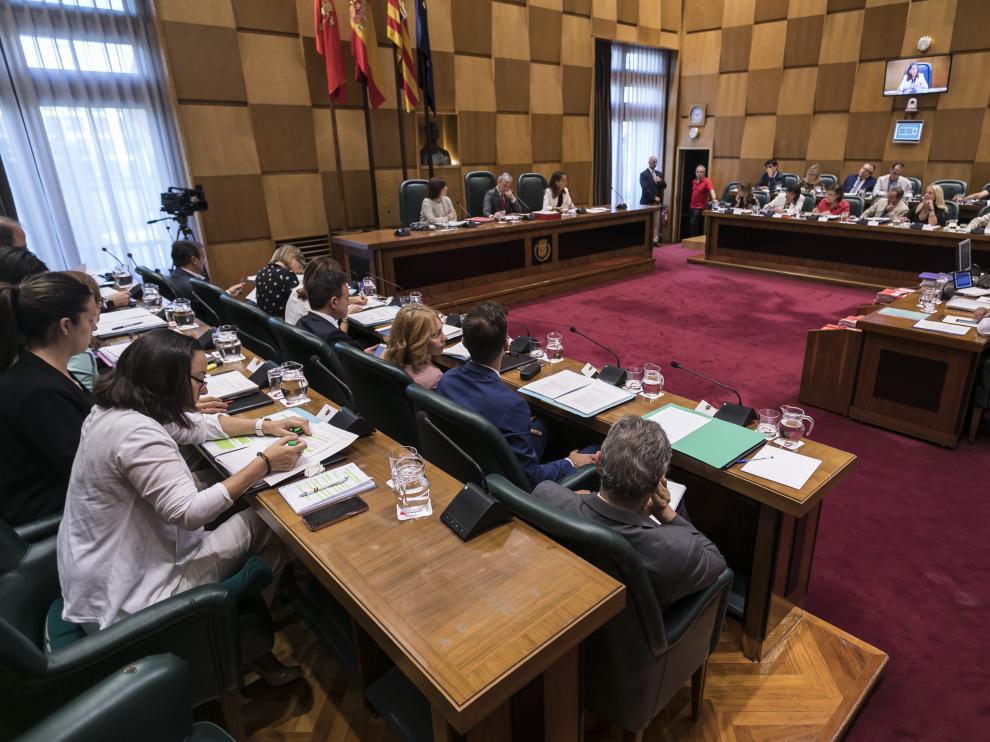 Primer pleno de la actual corporación municipal, celebrado el pasado mes de julio.