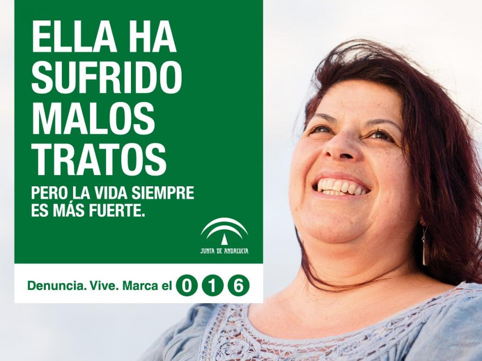 Una de las imágenes de la última campaña contra la violencia de género difundida por la Junta de Andalucía.