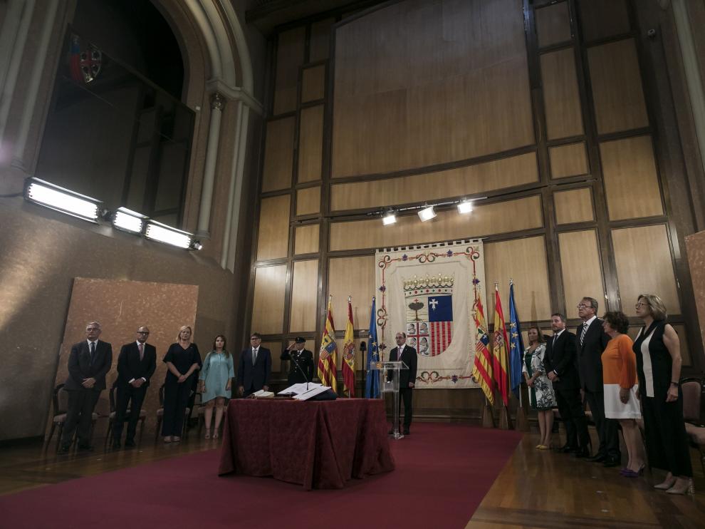 Acto de toma de posesión del nuevo Gobierno aragonés.