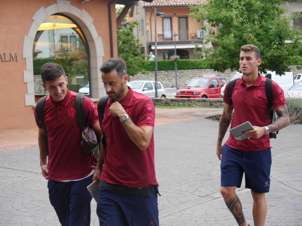 Los jugadores han llegado en la tarde del miércoles a La Garrocha.