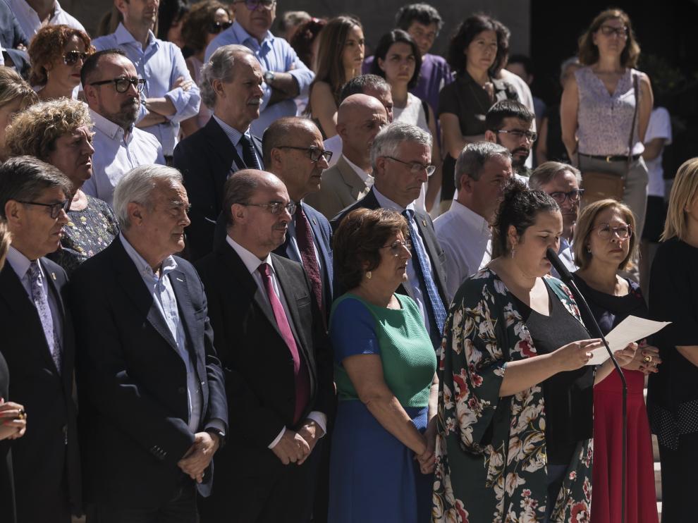 Concentración ante la sede de la DGA en repulsa por el crimen machista de Andorra.