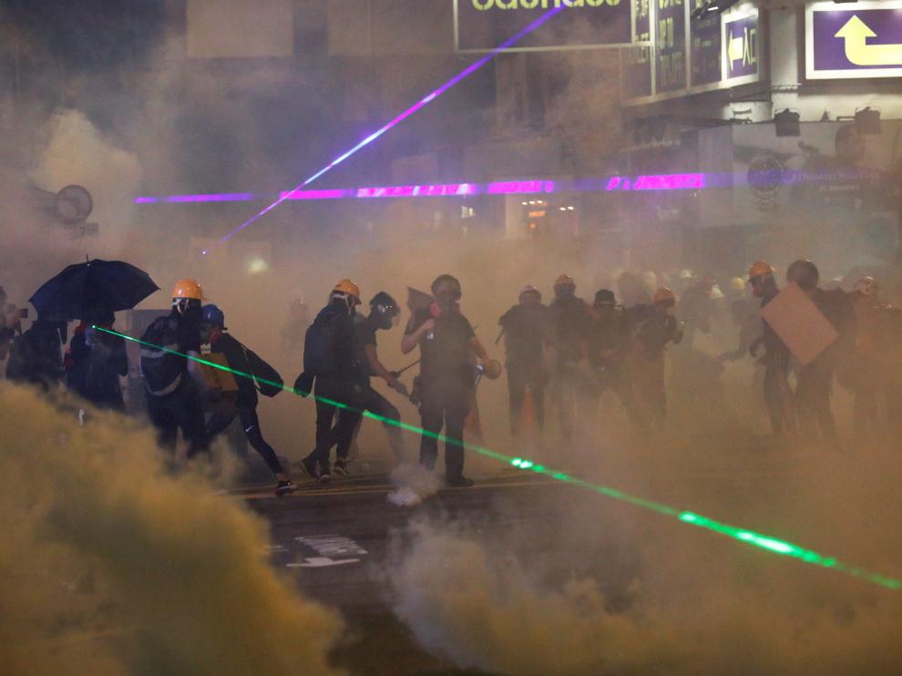 Manifestantes durante una protesta en Hong Kong, el pasado 4 de agosto