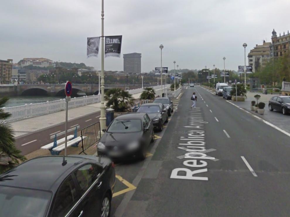Calle República Argentina, donde se produjeron los hechos.
