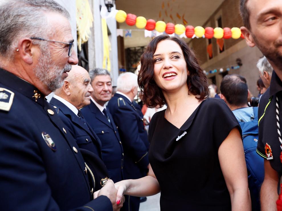 Isabel Díaz Ayuso, este jueves en los actos programados en honor a la Virgen de la Paloma.