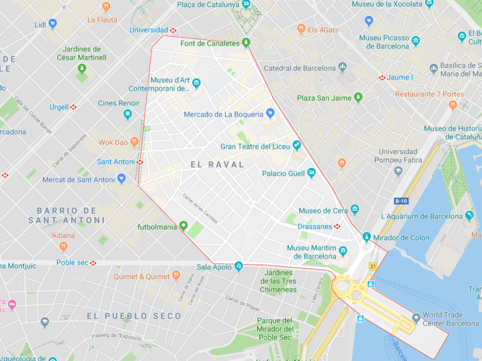 Los hechos han ocurrido en el barrio del Raval, en el distrito barcelonés de Ciutat Vella.