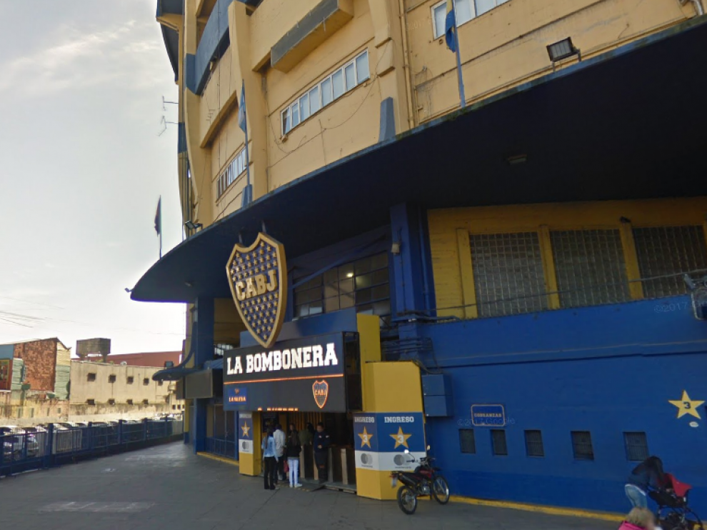 Una de las entradas del estadio bonaerense