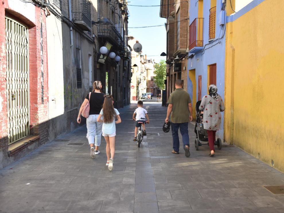Calle San Lorenzo de Huesca.