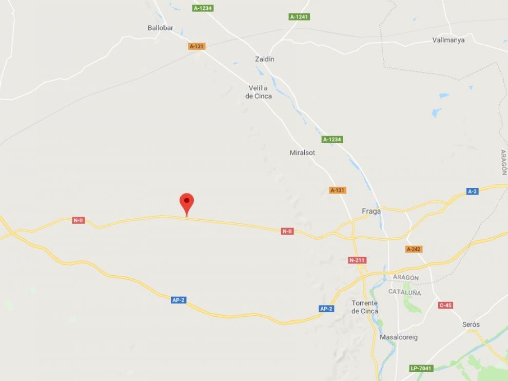 Herido grave en un accidente en la N-II