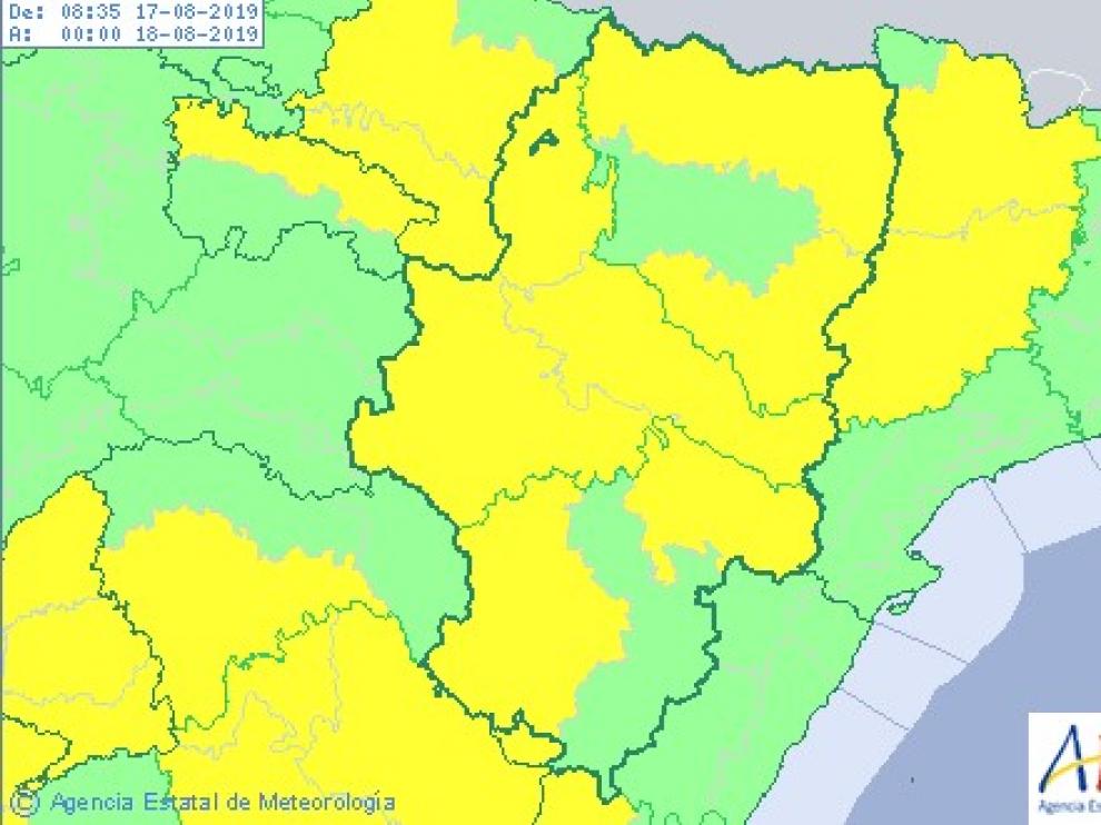 Continúa la alerta por temperaturas elevadas en las tres provincias aragonesas