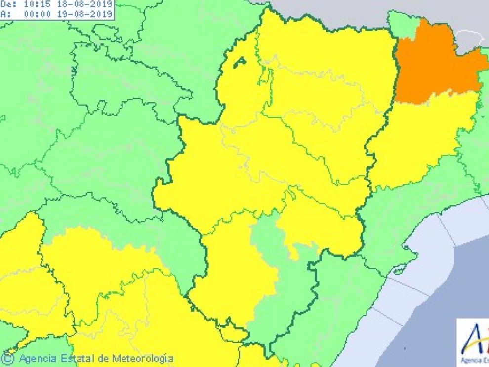 Sigue la alerta amarilla por altas temperaturas en casi todo Aragón