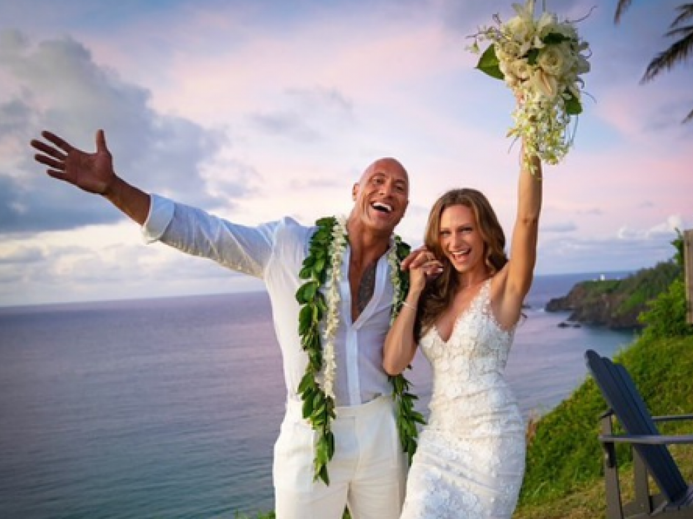 El actor Dwayne Johnson, 'La Roca', se casa en secreto en Hawái con Lauren Hashian