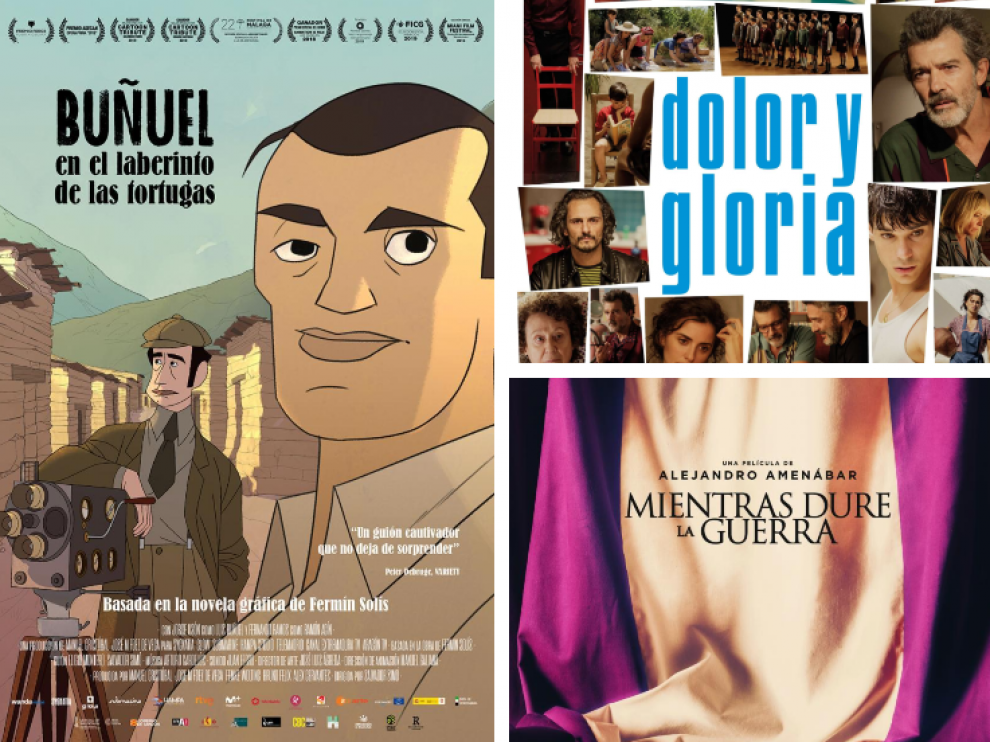 Carteles de las tres películas seleccionadas