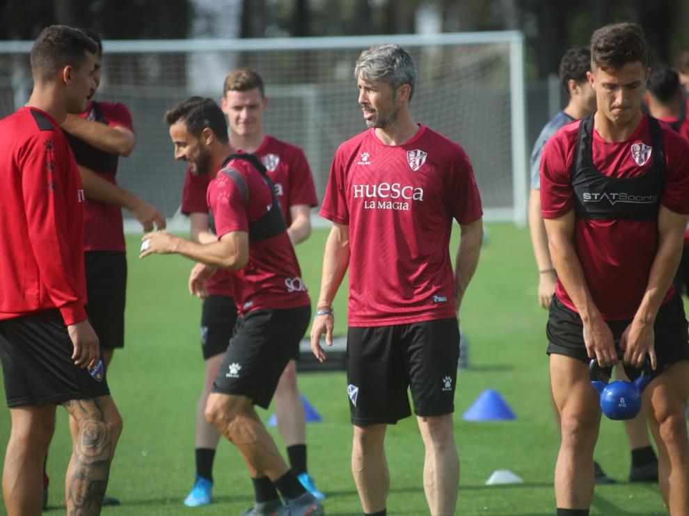 Los jugadores de la SD Huesca han regresado este miércoles a los entrenamientos.