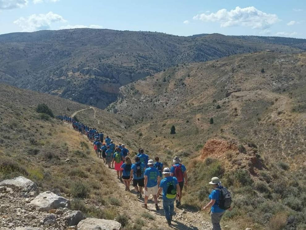 Participantes de la XXIV Marcha Bronchales-Albarracín