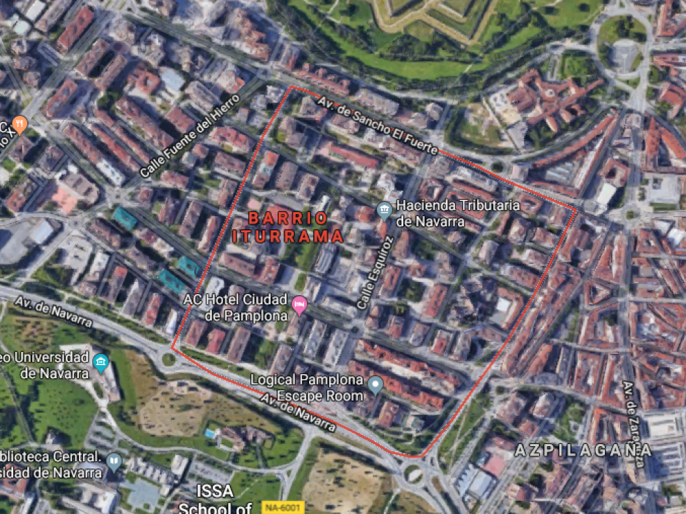 Barrio Iturrama, donde ocurrió el suceso.
