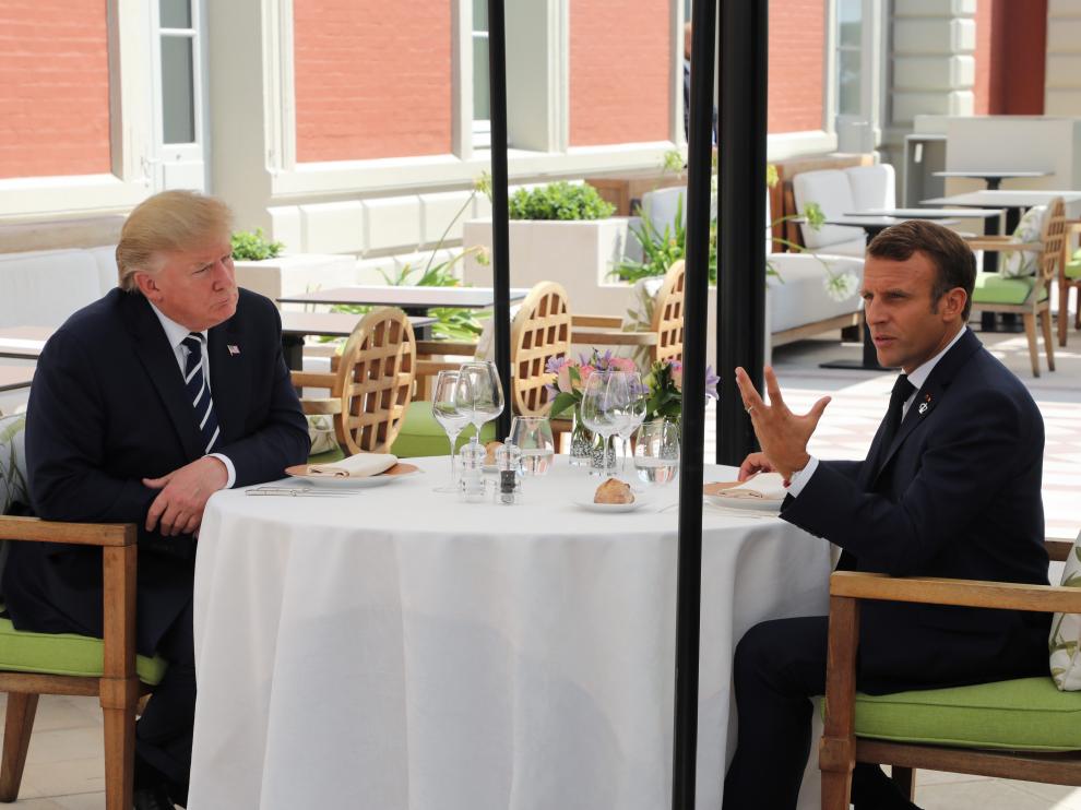 Trump y Macron en el G7.