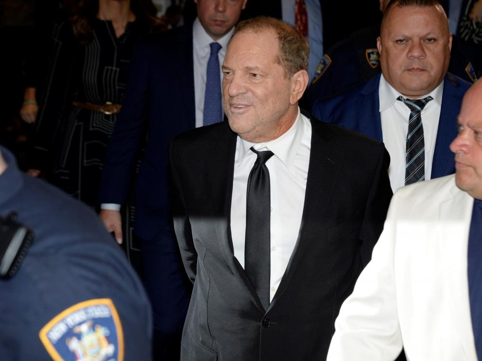 Harvey Weinstein a su salida de los juzgados de Nueva York.