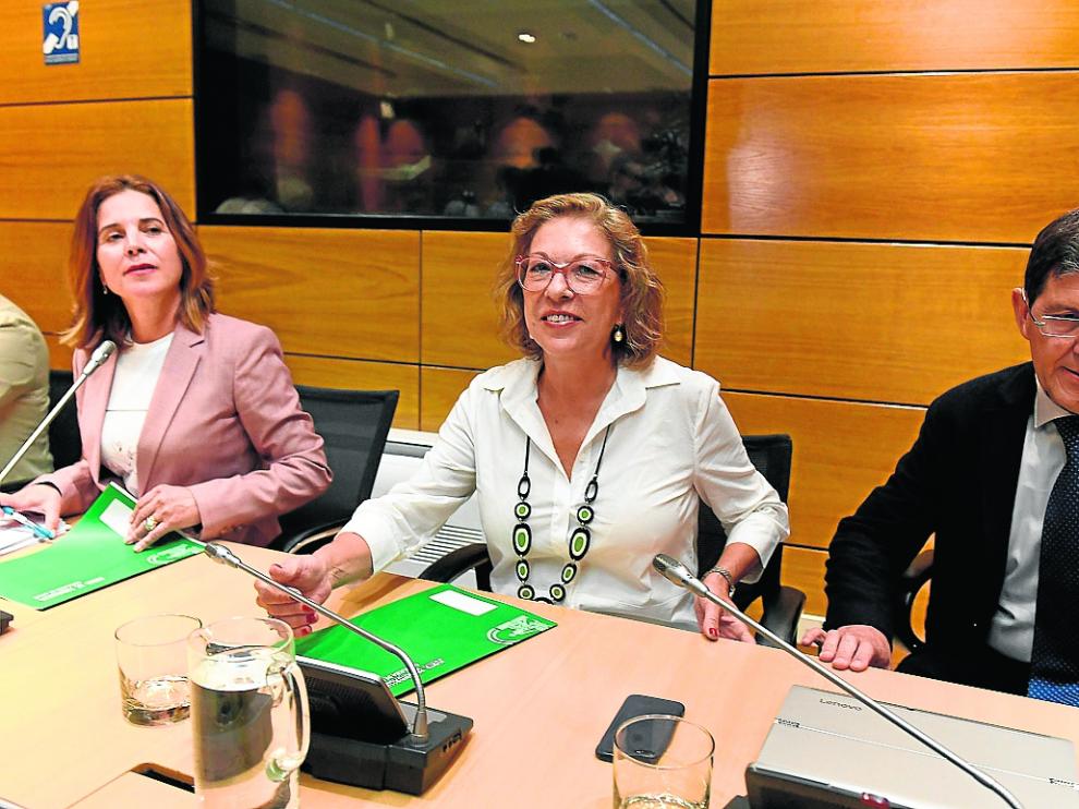La consejera de Sanidad, durante la reunión en Madrid para abordar la gestión del brote de listeriosis