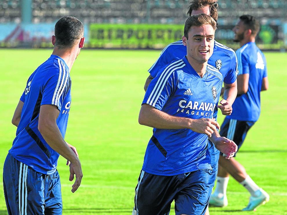 Lasure entrena en la Ciudad Deportiva junto a Grippo y Eguaras.