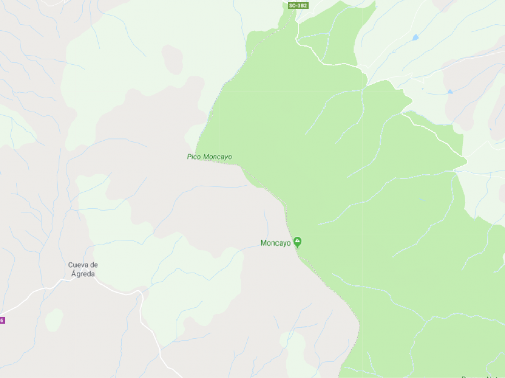 El incendio se declaró en el término municipal de Cueva de Ágreda