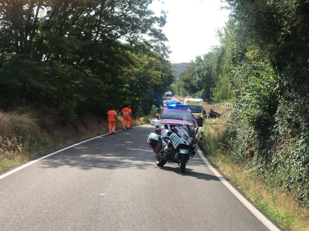 Accidente de tráfico cerca de Jarque