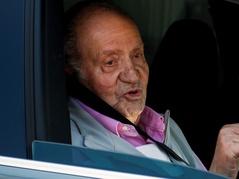 Juan Carlos I tras su salida del hospital.