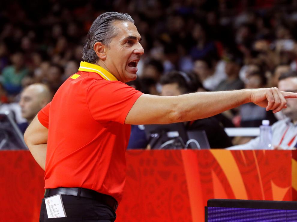Scariolo durante el partido disputado este sábado contra Túnez.