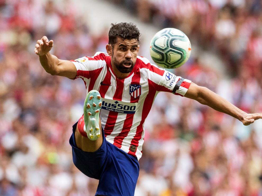 Diego Costa durante el encuentro entre el Atlético de Madrid y el Eibar.