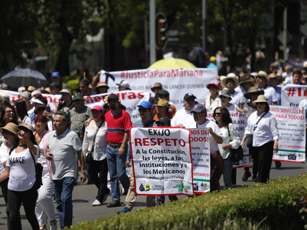 Manifestación en Ciudad de México contra el Gobierno de Manuel López Obrador.