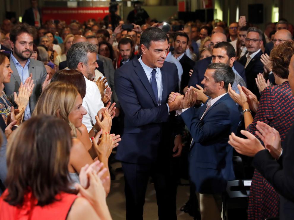 Sánchez, en el acto público para presentar su 'Programa común progresista'