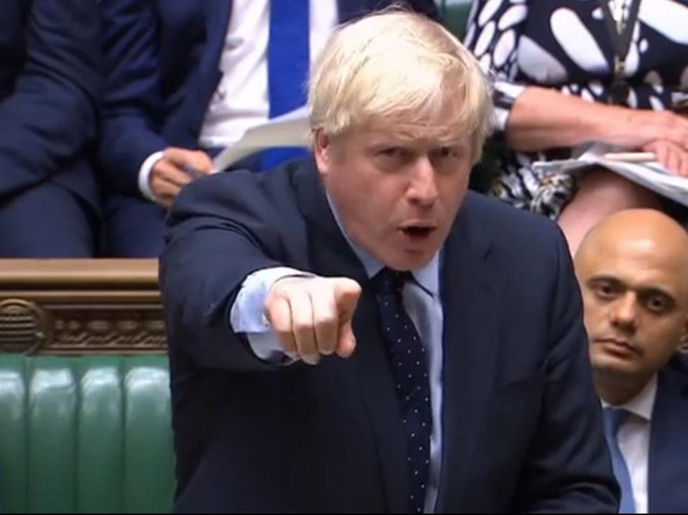 Johnson en el Parlamento británico.