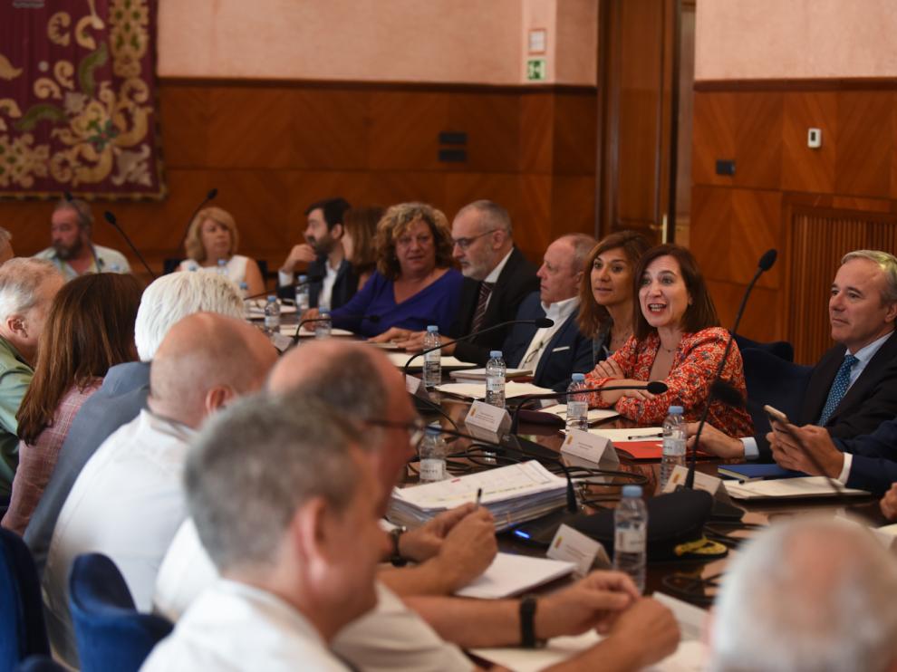 Sara Fernández durante la junta de seguridad de este miércoles