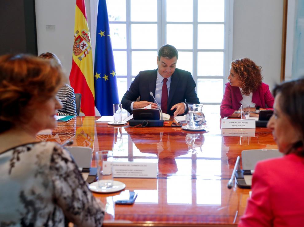 El presidente del Gobierno en funciones, Pedro Sánchez, preside este jueves en Moncloa una reunión de la Comisión interministerial para el seguimiento del proceso de retirada del Reino Unido de la Unión Europea (UE).