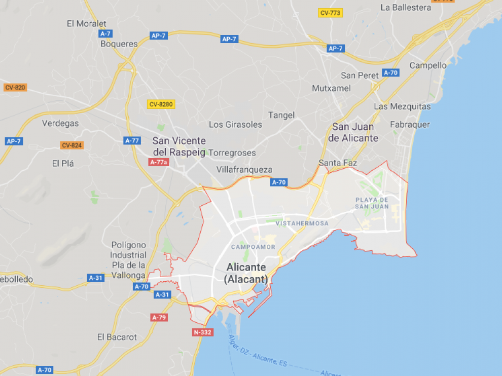 El cuerpo del bebé ha aparecido en la calle General Ilizaicin, en el barrio de Carolinas Bajas de Alicante.
