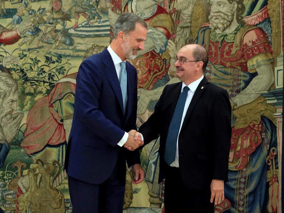 Felipe VI recibió a Lambán este lunes