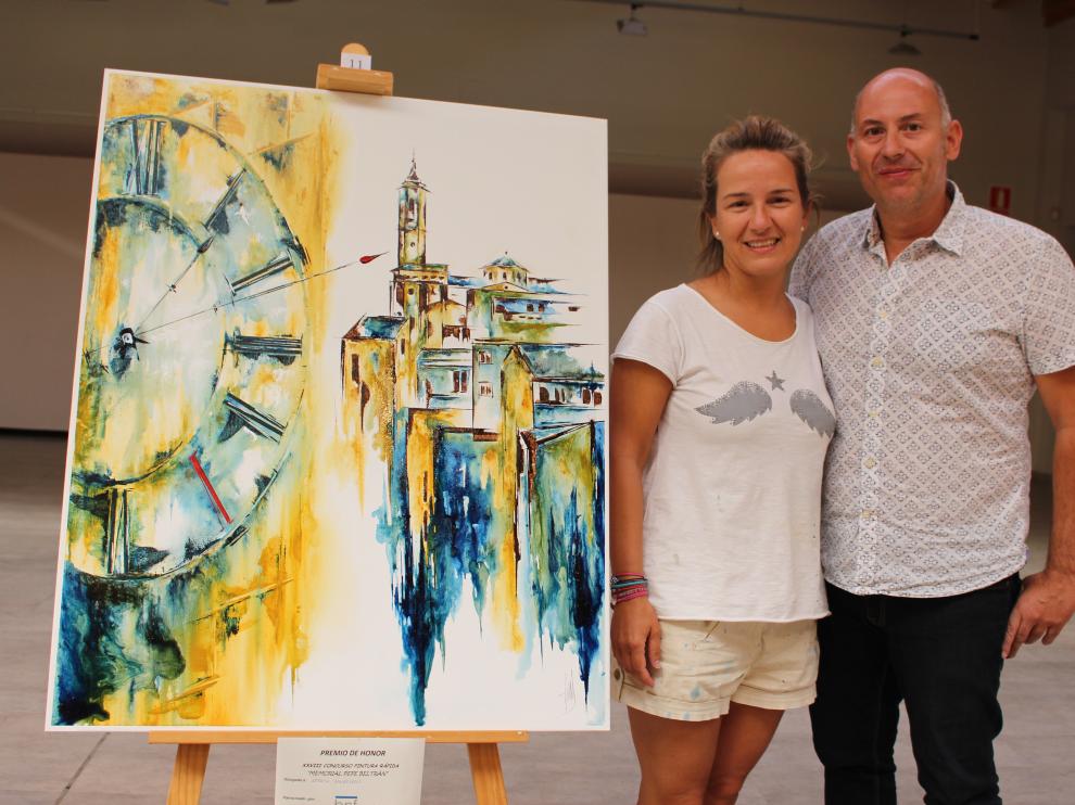 Judith Gangolells es la ganadora del concurso con su obra ‘Binéfar en el tiempo’.