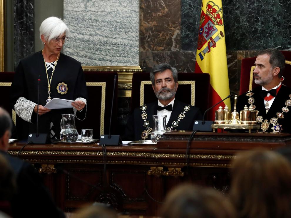 María José Segarra durante el acto de apertura del año judicial.