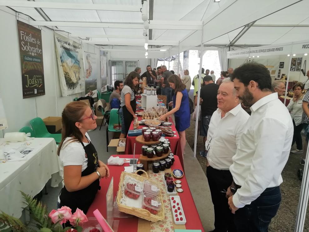Miguel Gracia y Enrique Pueyo en la Expoferia Aínsa el domingo