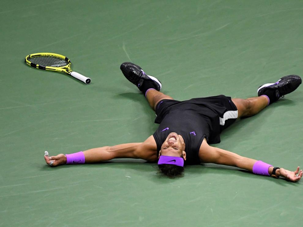 Nadal tras ganar el partido en Nueva York