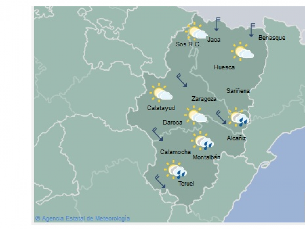 Predicción de Aemet para este miércoles 11 de septiembre de 2019