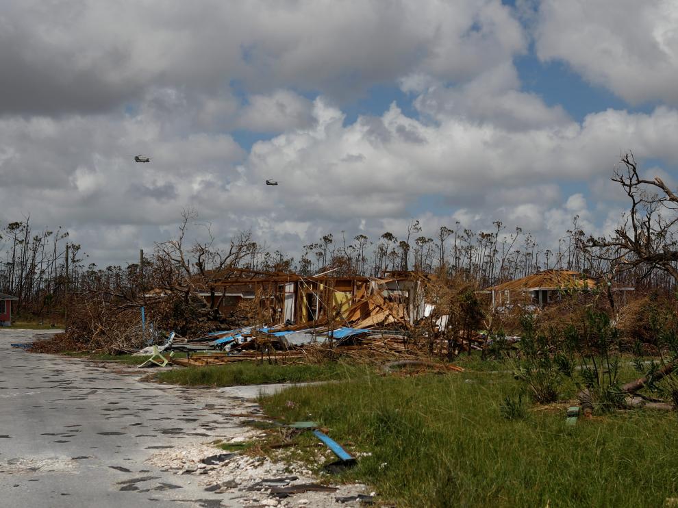 Casa destrozadas tras el paso de Dorian en Bahamas