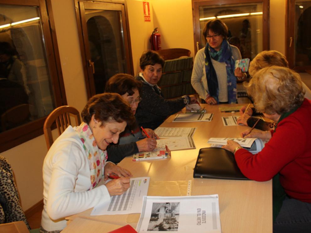 Un aula de educación de Adultos en Los Monegros.