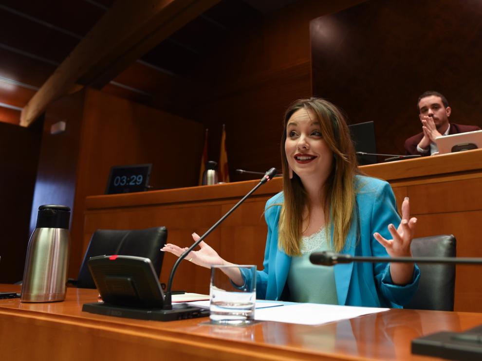 Maru Díaz, este viernes en la primera comisión de Ciencia y Universidad.