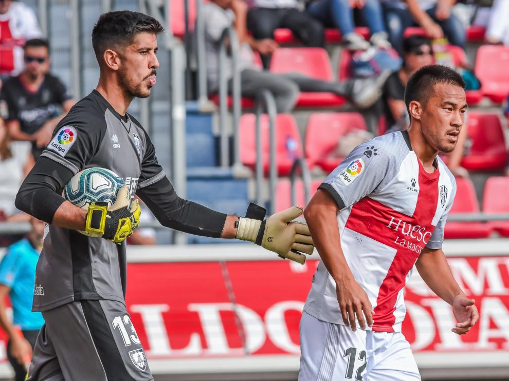 Okazaki ha disputado su segundo encuentro como jugador de la SD Huesca.