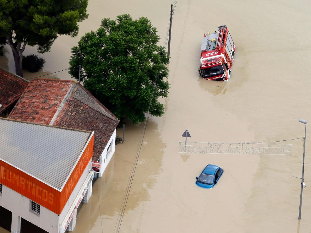 Inundaciones en el municipio alicantino de Dolores tras la gota fría.