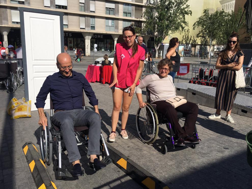 Yincana organizada por la fundación de Disminuidos Físicos de Aragón en Zaragoza.