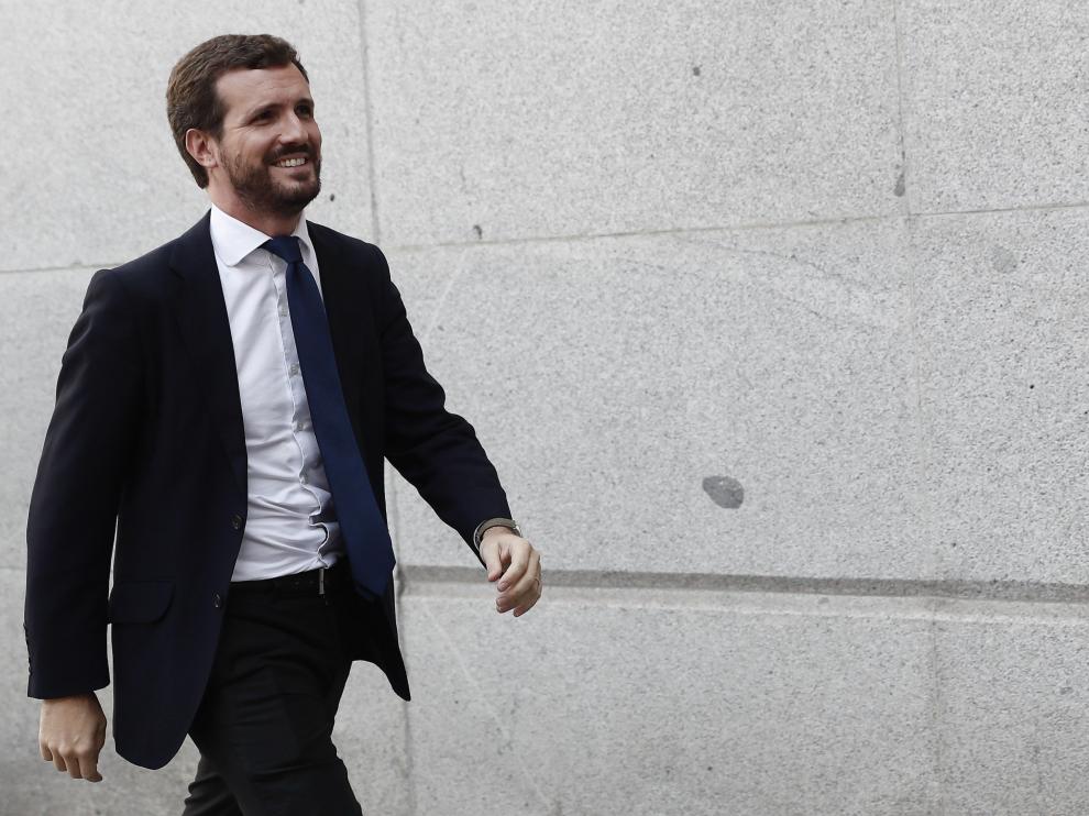 El presidente del PP, Pablo Casado