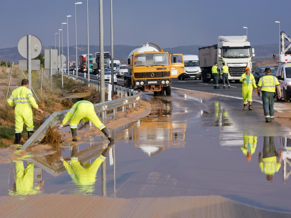 La autovía A2 entre Cetina y Ariza.