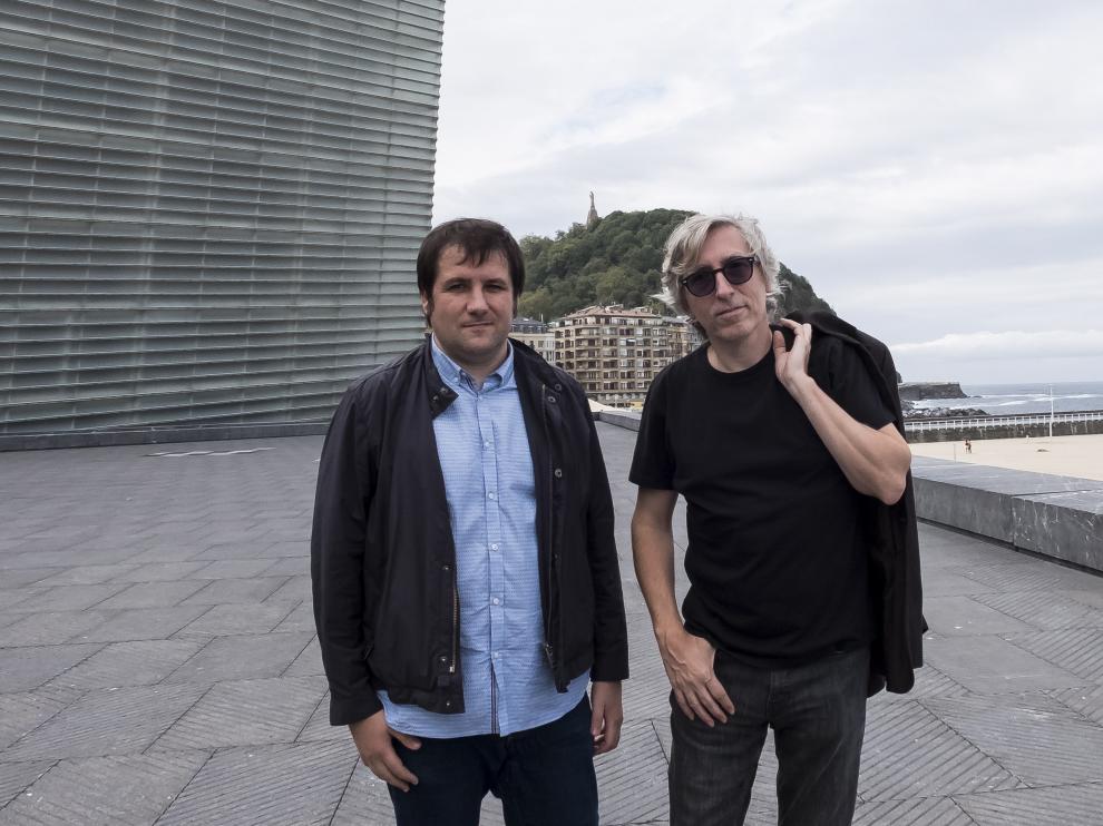 Joan Losilla y Fernando Trueba, este martes en San Sebastián.